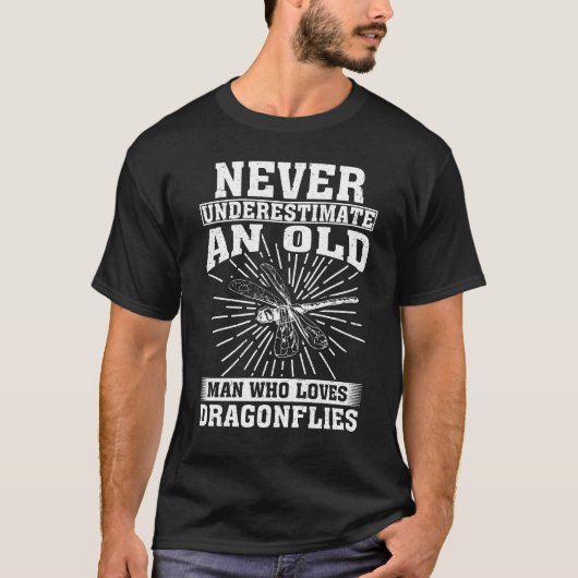 トンボを愛する老人 Tシャツ (正面)