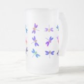 トンボカラフルイすり付きマグカップ フロストグラスビールジョッキ (正面右)