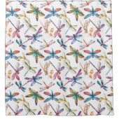 トンボカラフルイデザインシャワーカーテン シャワーカーテン (正面)