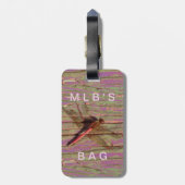 トンボカラフルイ名前をカスタムする ラゲッジタグ (裏面縦)