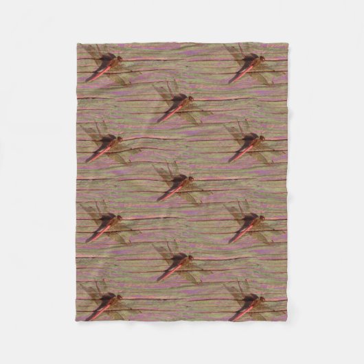 トンボカラフルイ フリースブランケット (正面)