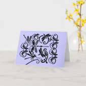 トンボグリーティングカード カード (黄色い花)