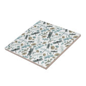 トンボスタイリッシュイシ数々のの花 タイル (側面)