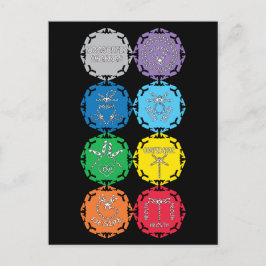 トンボチャクラ白文字デザイン ポストカード