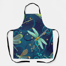 トンボティール（緑がかった色） エプロン