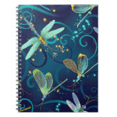 トンボティール(緑がかった色)手帳 ノートブック (正面)