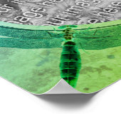 トンボデイジーフォトフレーム自分で作成 ポスター (角)