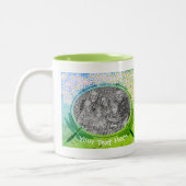 トンボデイジー花パーソナライズされた写真 ツートーンマグカップ (左)