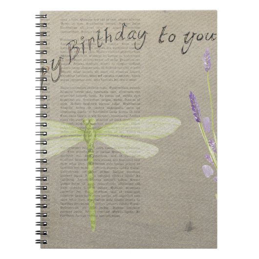 トンボハッピーバースデー ノートブック (正面)