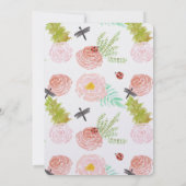 トンボバラ水彩庭園の結婚式 招待状 (裏面)