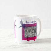 トンボパーソナライズされたイ写真フレーム コーヒーマグカップ (正面右)