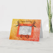トンボパーソナライズされたリ写真誕生日カード カード (正面)