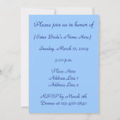 トンボブルースカイブライダルシャワー招待 招待状 (裏面)