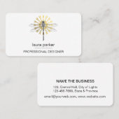 トンボミニマルプロフェッショナルホワイト金ゴールドフラワー 名刺 (正面/裏面)