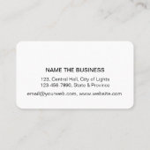 トンボミニマルプロフェッショナルホワイト金ゴールドフラワー 名刺 (裏面)