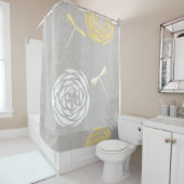トンボモダンイフローララヌンキュラス輪花 シャワーカーテン (インサイチュ)