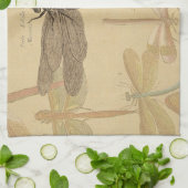 トンボヴィンテージアンティーククラシック自然 キッチンタオル (折り畳み)