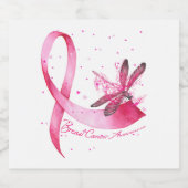 トンボ乳房癌認識度 スパークリングワインラベル (シングルラベル)