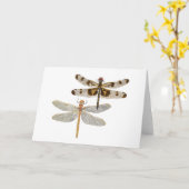 トンボ二 カード (黄色い花)