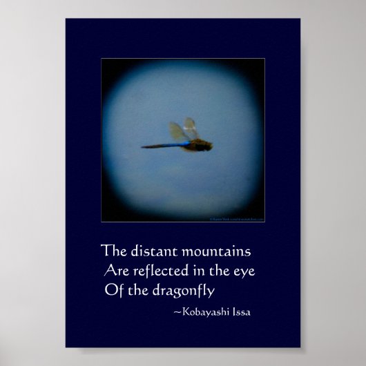 トンボ写真と俳句のプリントポスター ポスター (正面)