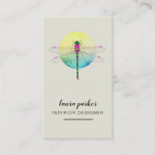 トンボ創造的なデザイナー自然のピンク 名刺 (正面)