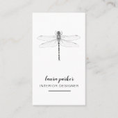 トンボ創造的なデザイナー自然の白のシンプル 名刺 (正面)