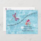 トンボ及びフローラ水彩洗剤 ポストカード (正面/裏面)