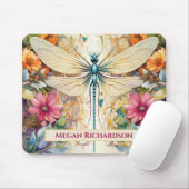 トンボ及び花の名 マウスパッド (マウス)