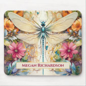 トンボ及び花の名 マウスパッド (正面)