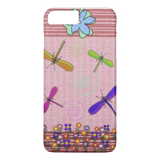 トンボ及び花 Case-Mate iPhoneケース (裏面)
