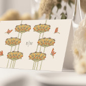 トンボ名カード結婚のテーブルヴィンテージ プレイスカード