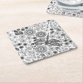 トンボ園 スクエアペーパーコースター (アングル)