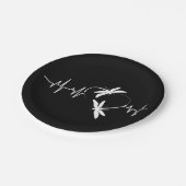 トンボ好きの贈り物|トンボおもしろいの心拍 ペーパープレート (アングル)