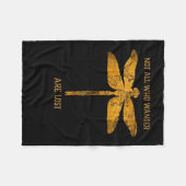 トンボ好き|さまよう者が皆ではな失ったい フリースブランケット (正面(横))