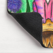 トンボ妖精猫のファンタジーの芸術のマウスパッド マウスパッド (コーナー)