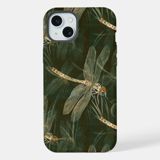 トンボ威厳のあるイ模様 iPhoneケース (裏面)