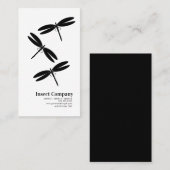 トンボ害虫駆除会社のロゴ 名刺 (正面/裏面)