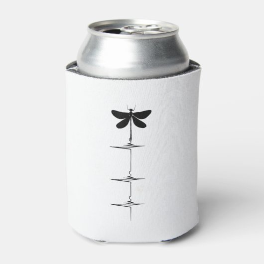 トンボ心拍EKGパルス自然虫竜 缶クーラー (缶正面)