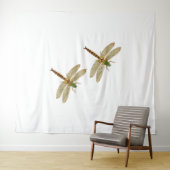 トンボ愛好家、トンボのカップル自然 タペストリー (インサイチュ(横))