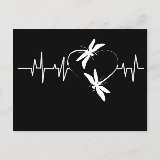 トンボ愛好者の贈り物|トンボおもしろいの心音 ポストカード (正面)