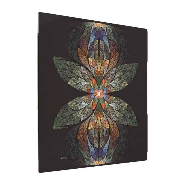 トンボ抽象芸術 メタルプリント (アングル)