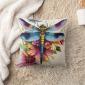 トンボ数々のイフローラカラーアート クッション (ブランケット)