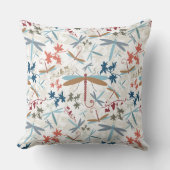 トンボ数々のイ模様 クッション (正面)