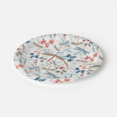 トンボ数々のイ模様 ペーパープレート (アングル)