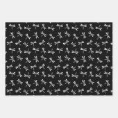 トンボ日本ののパターン（赤、黒、オレンジ） ラッピングペーパーシート (正面2)