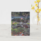 「トンボ日」のメッセージカードのプリント カード (黄色い花)