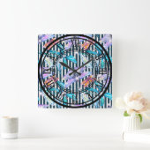 トンボ時計デザインローマ数字 スクエア壁時計 (ホーム)