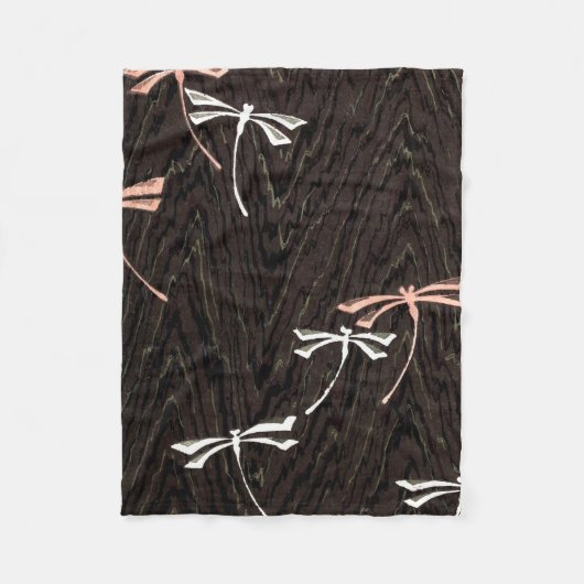 トンボ木目 フリースブランケット (正面)