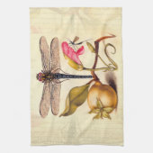 トンボ植物性自然野生生物 キッチンタオル (縦)