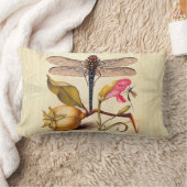 トンボ植物性自然野生生物 ランバークッション (ブランケット)